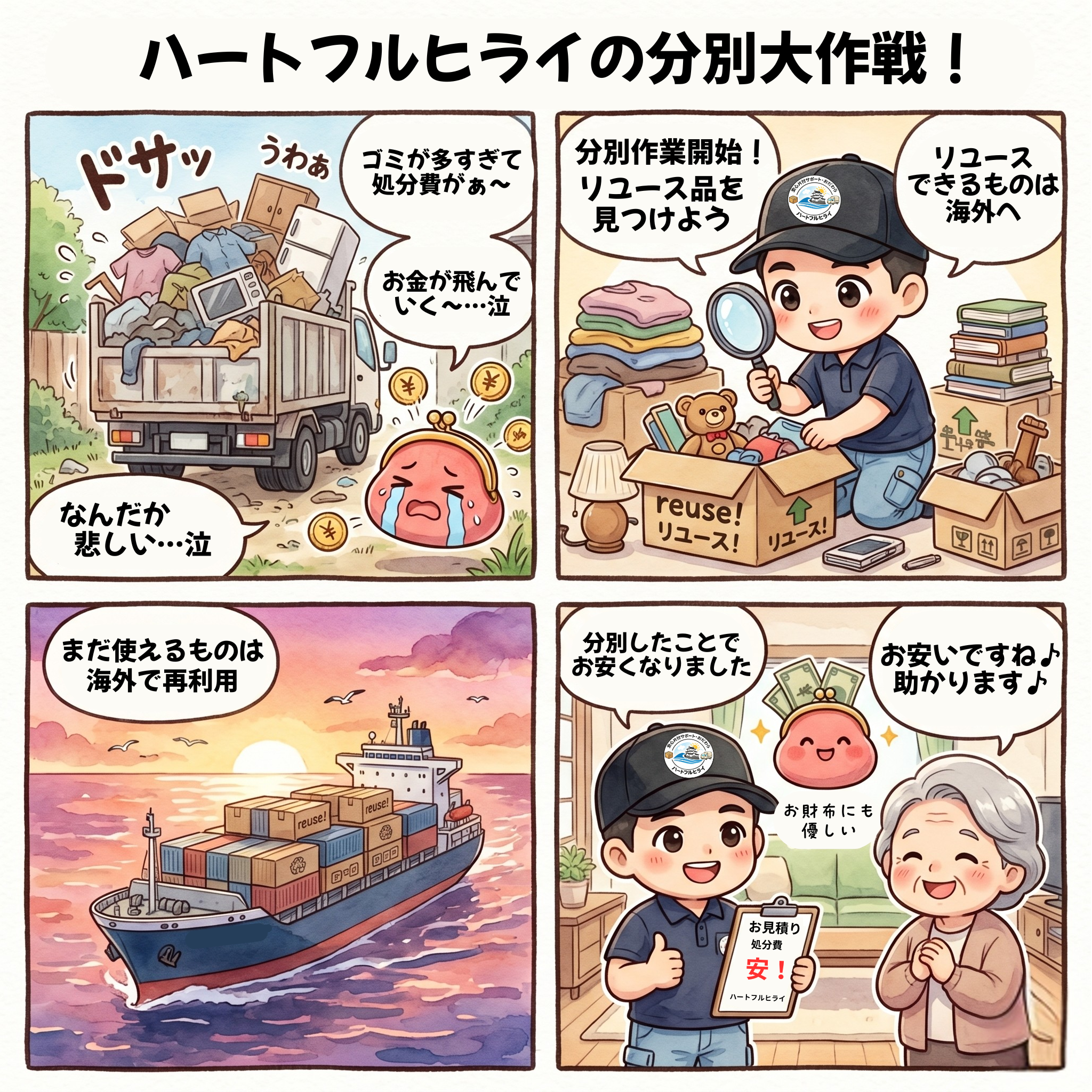 ハートフルヒライの分別大作戦！安さの理由